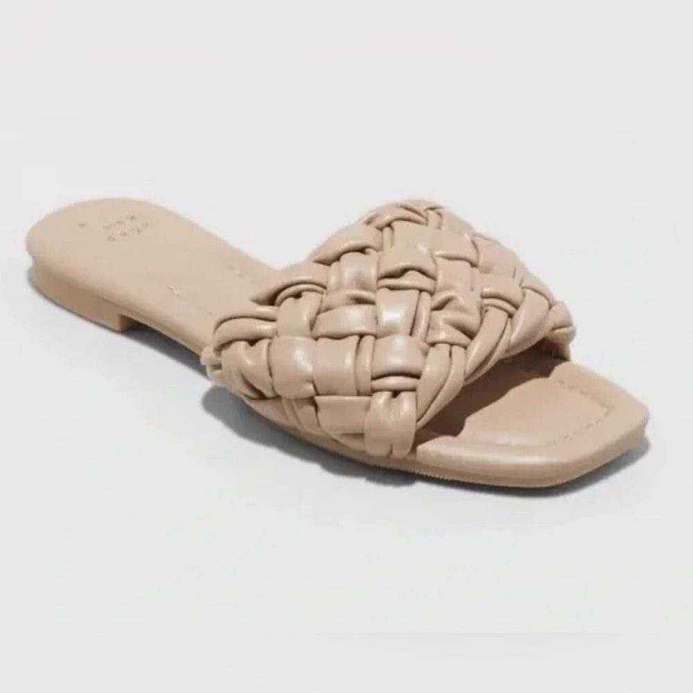 NWT A New Day Women's Woven Slide Sandals - Picture 1 of 7
